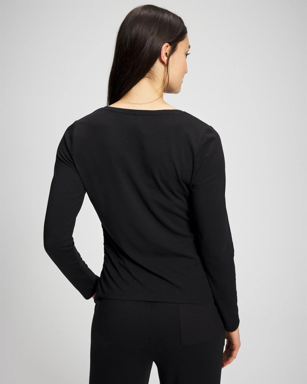 Soma Ruched Long Sleeve Pajama Tee