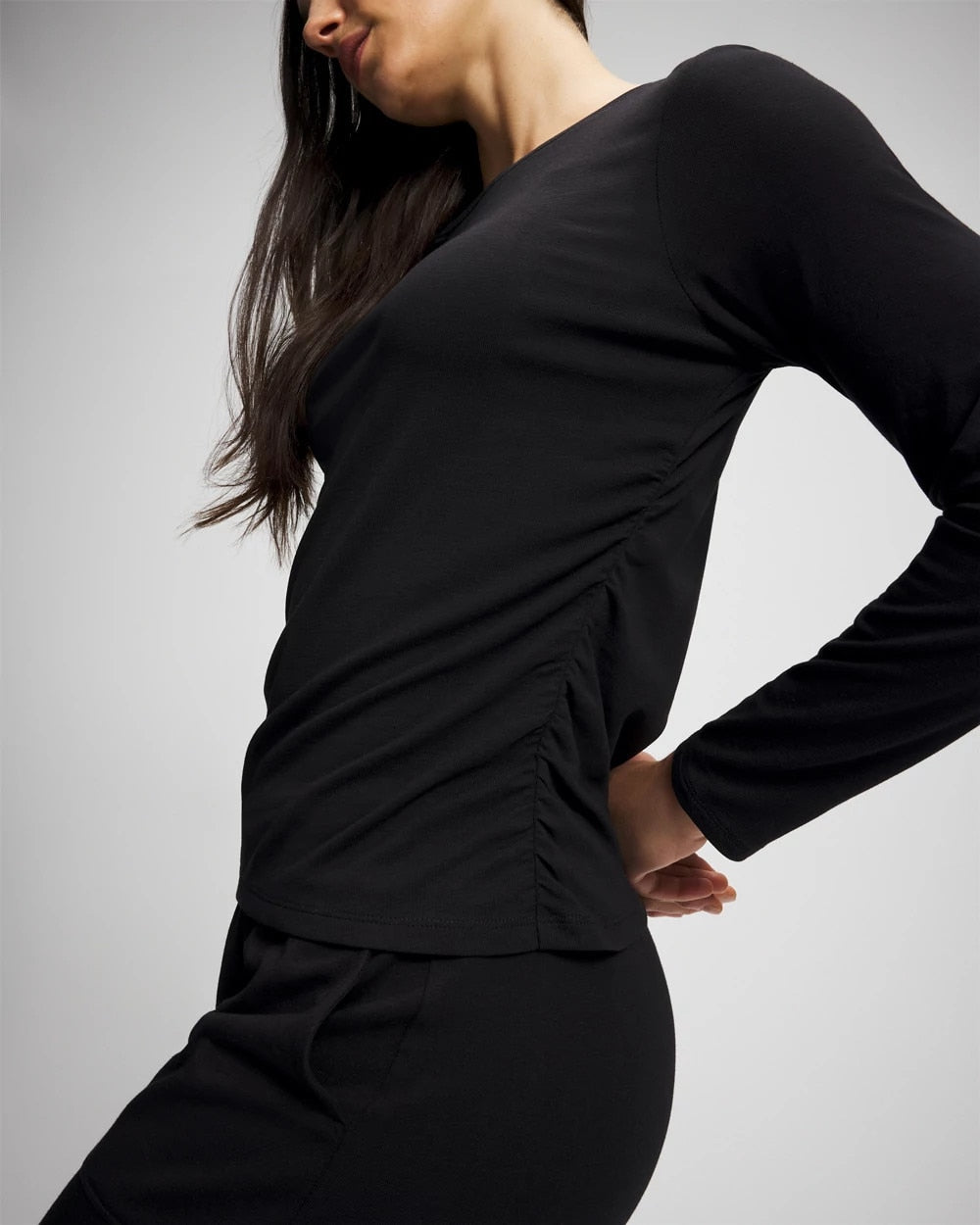 Soma Ruched Long Sleeve Pajama Tee