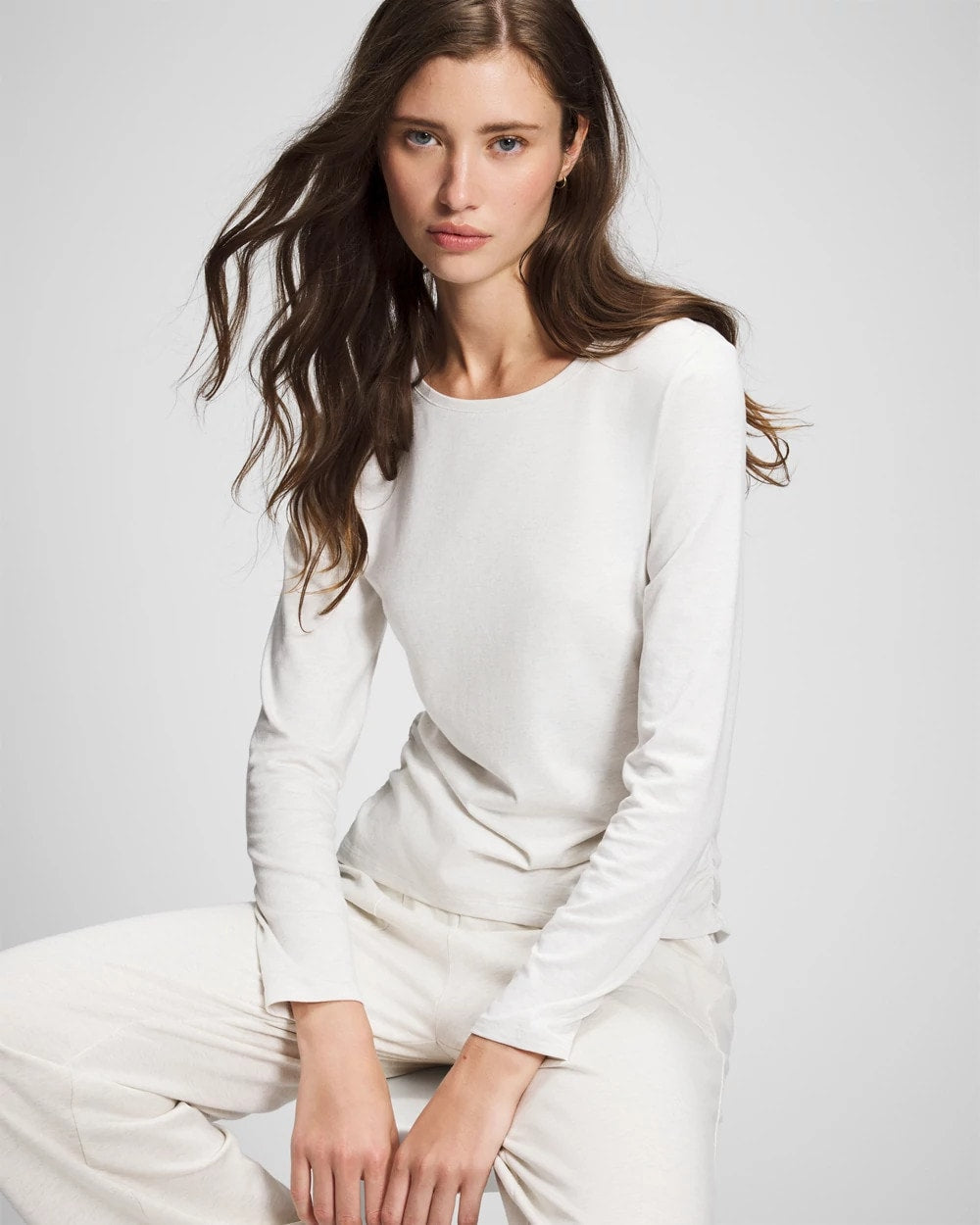 Soma Ruched Long Sleeve Pajama Tee