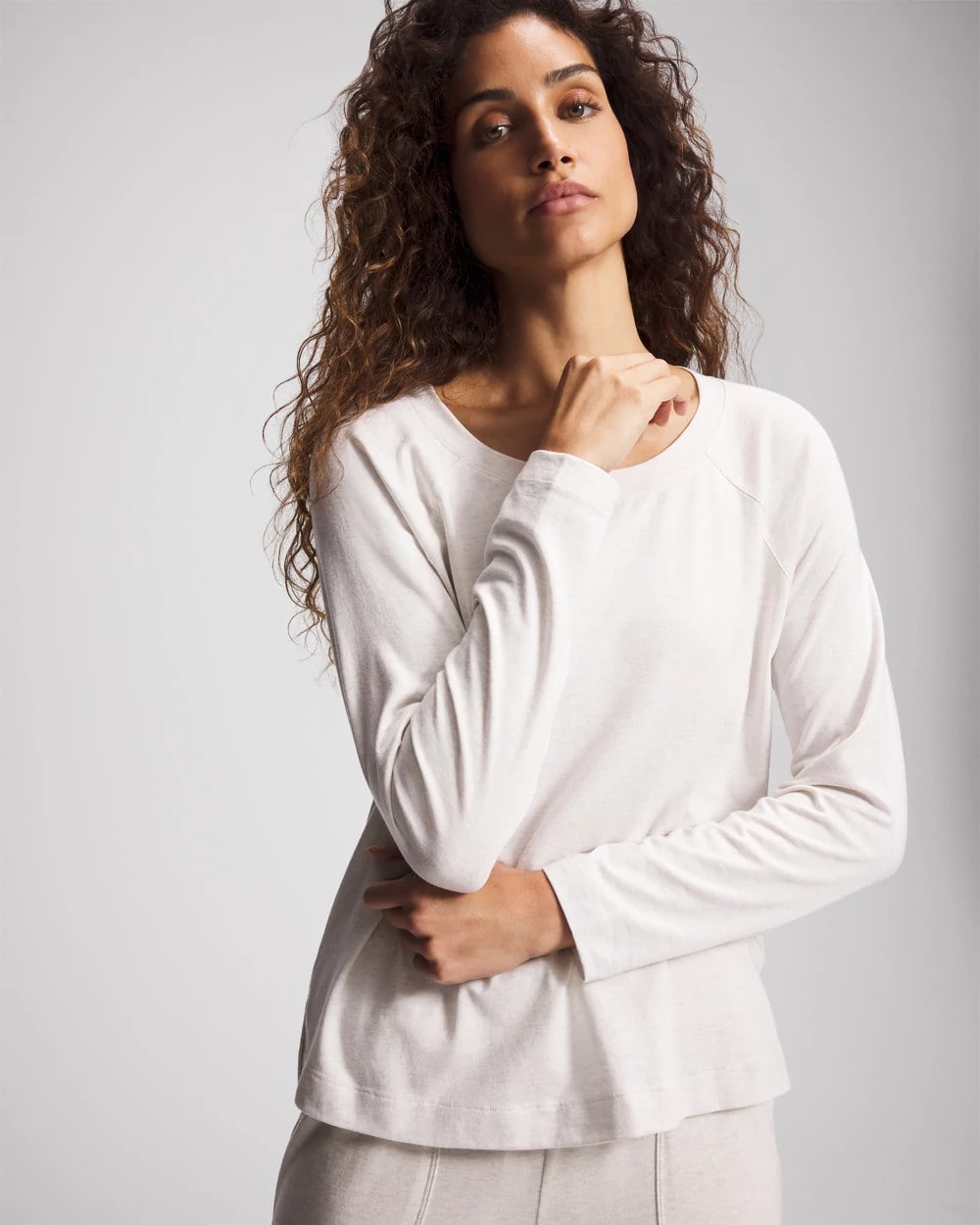 Soma Most Loved Cotton Long Sleeve Pajama Tee