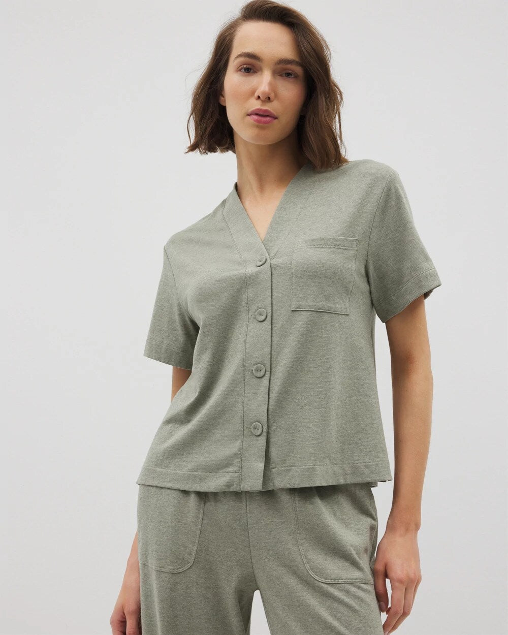 Soma Button-Front Pajama Tee