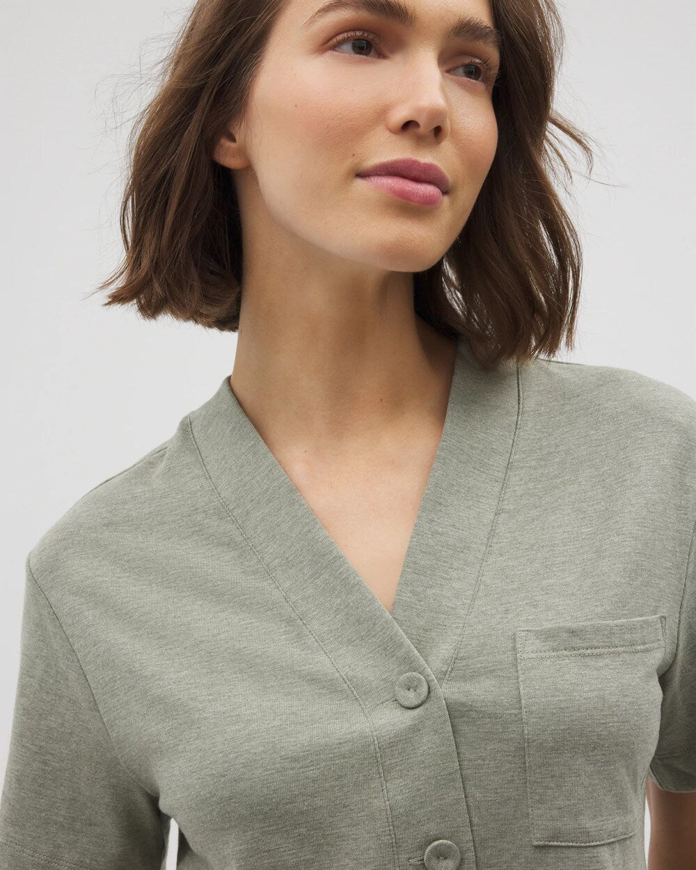 Soma Button-Front Pajama Tee
