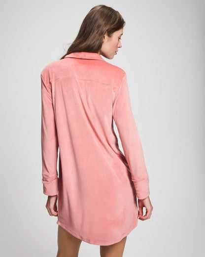 Soma Long-Sleeve Notch Collar Sleepshirt