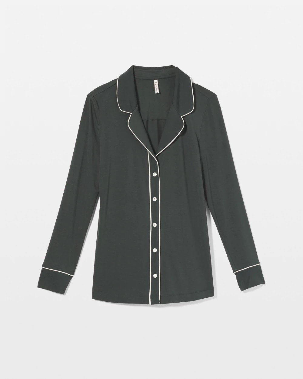 Soma Long-Sleeve Notch Collar Pajama Top