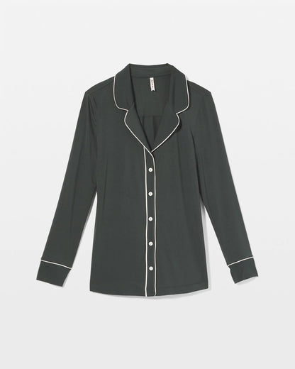 Soma Long-Sleeve Notch Collar Pajama Top