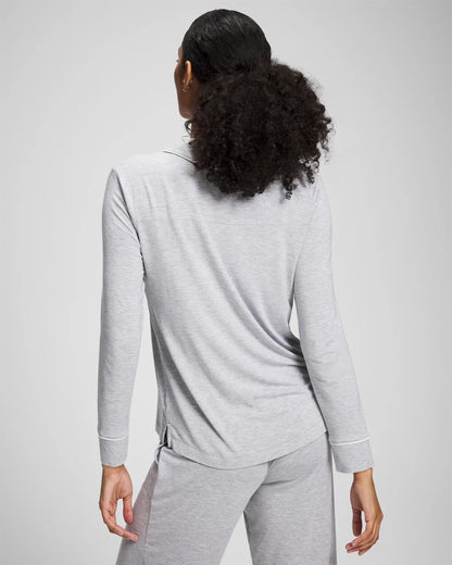 Soma Long-Sleeve Notch Collar Pajama Top