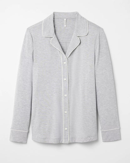 Soma Long-Sleeve Notch Collar Pajama Top