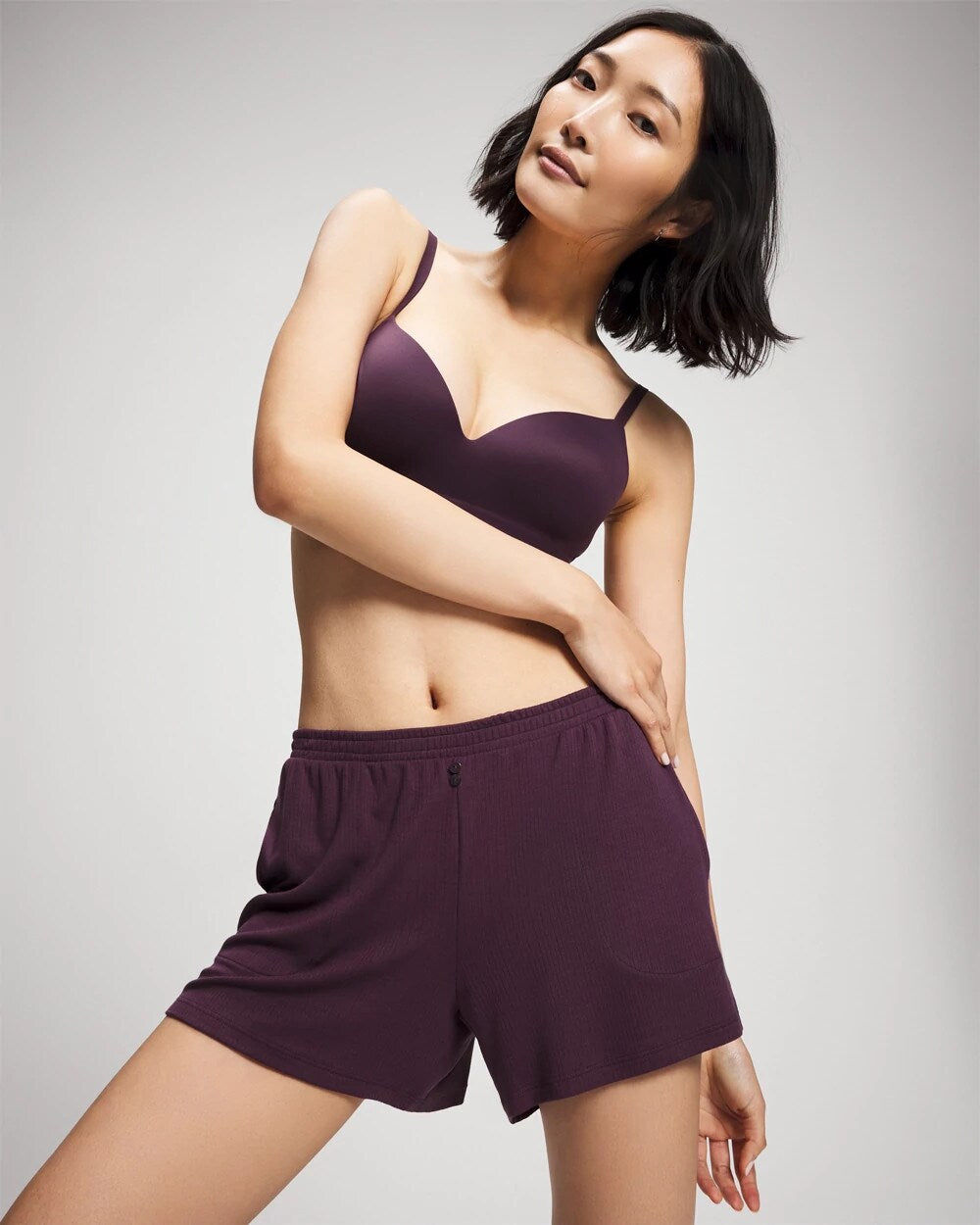 Soma Lightweight Rib Knit Pajama Shorts