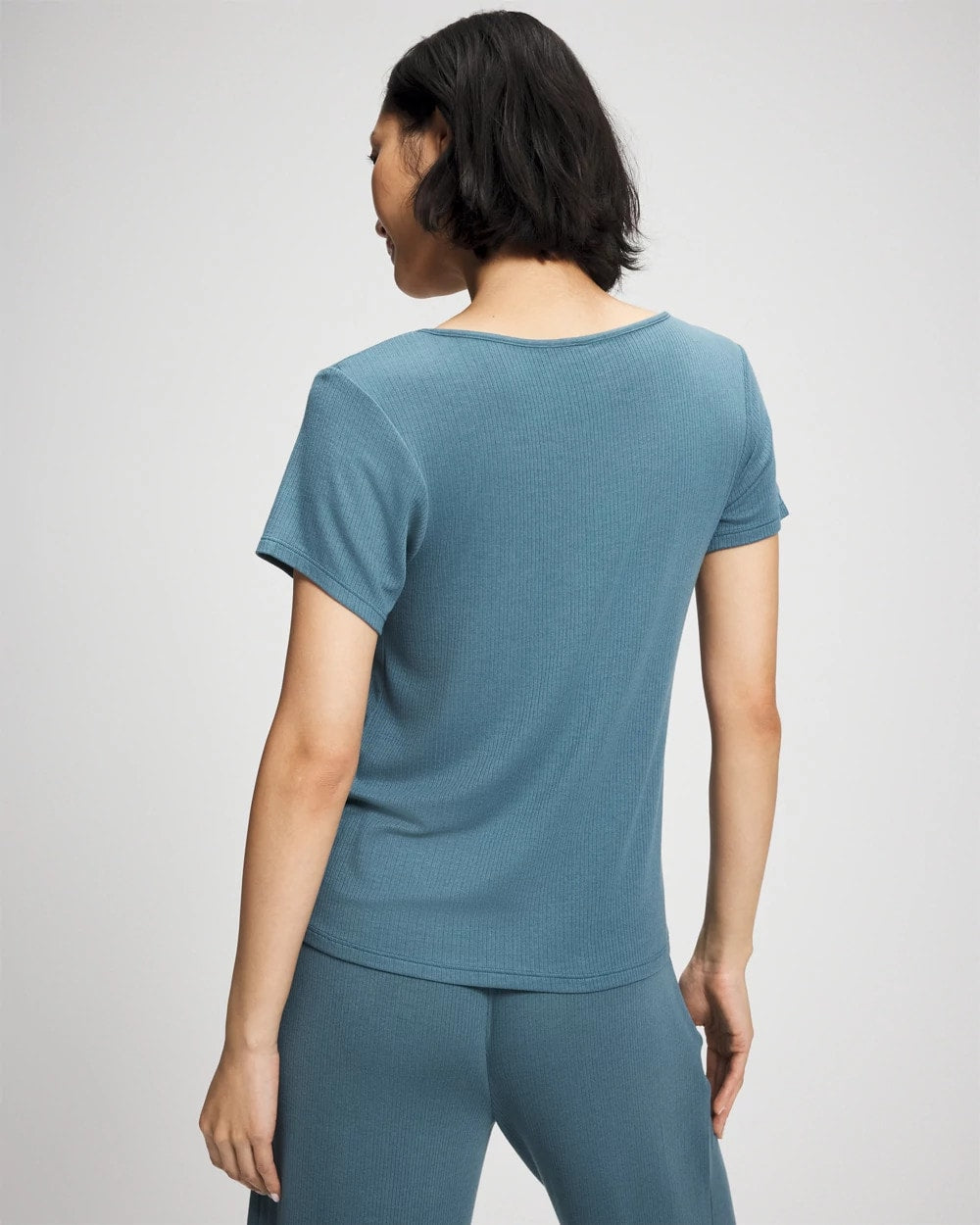 Soma Lightweight Rib Knit Short Sleeve Pajama Tee