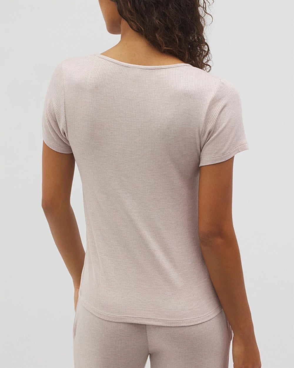 Soma Lightweight Rib Knit Short Sleeve Pajama Tee