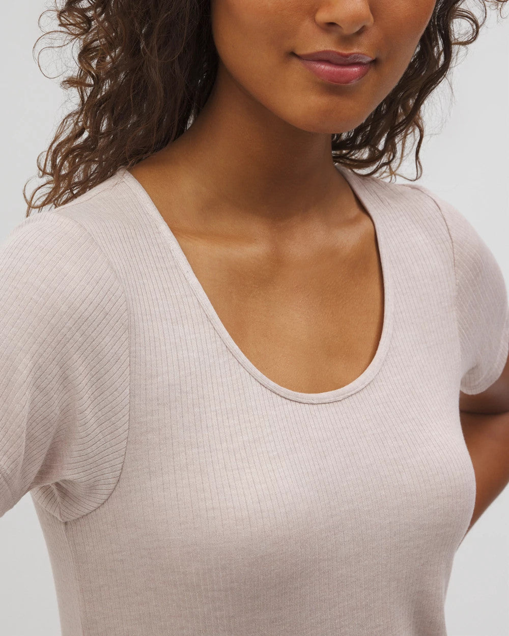 Soma Lightweight Rib Knit Short Sleeve Pajama Tee