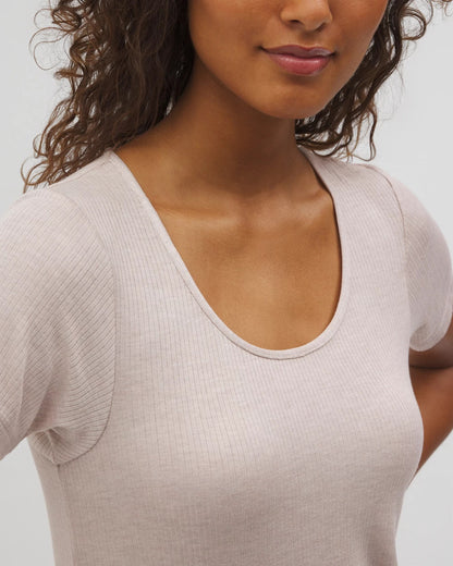 Soma Lightweight Rib Knit Short Sleeve Pajama Tee