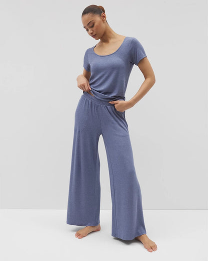 Soma Lightweight Rib Knit Wide Leg Pajama Pants