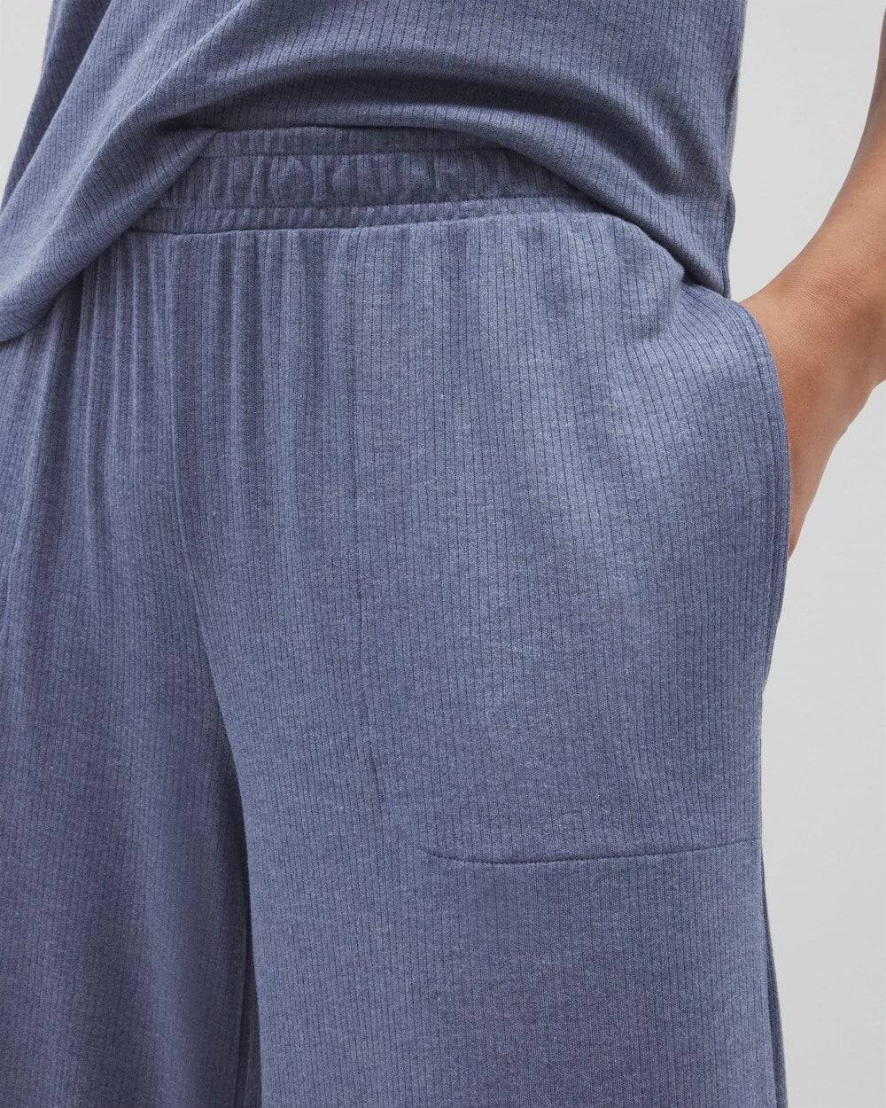 Soma Lightweight Rib Knit Wide Leg Pajama Pants