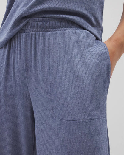 Soma Lightweight Rib Knit Wide Leg Pajama Pants
