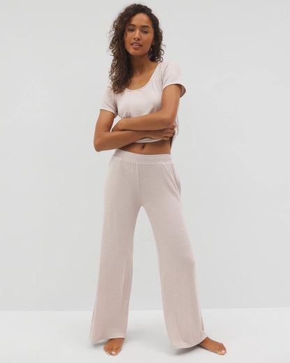 Soma Lightweight Rib Knit Wide Leg Pajama Pants