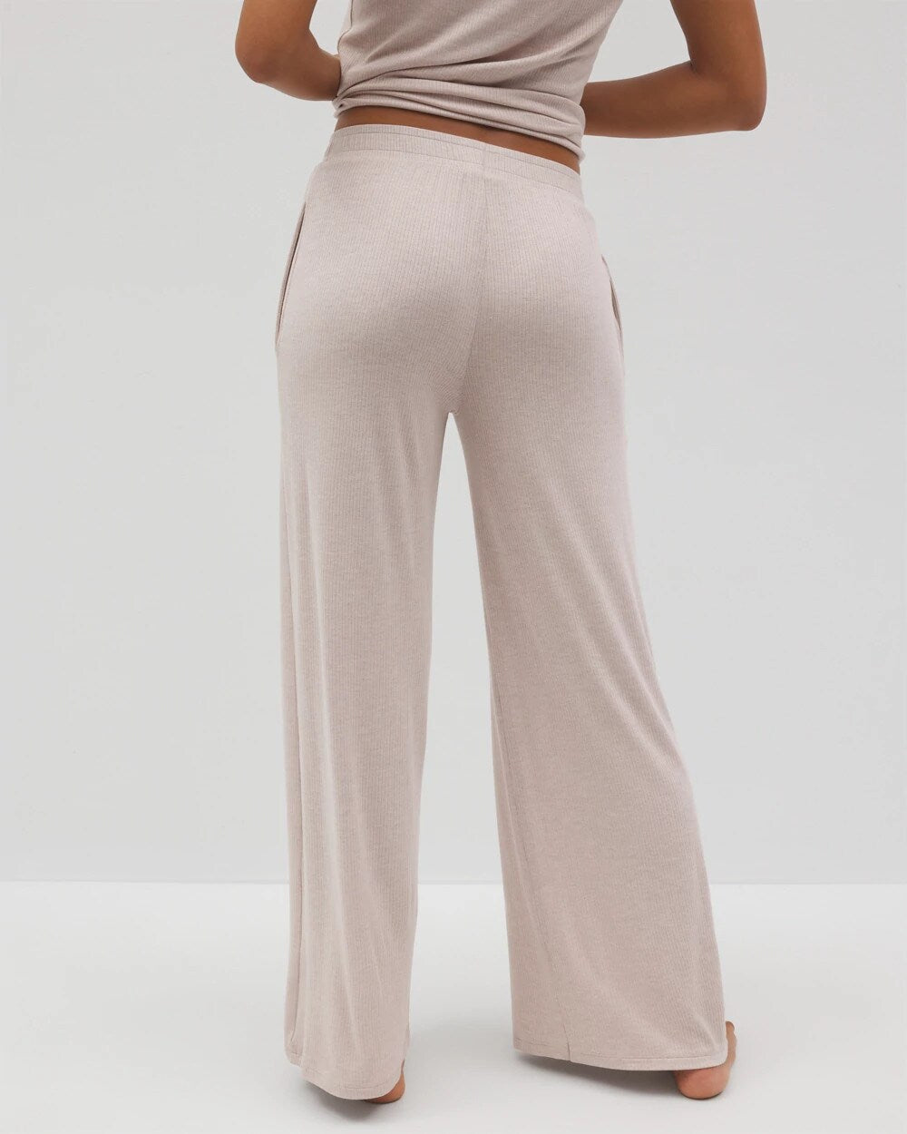 Soma Lightweight Rib Knit Wide Leg Pajama Pants