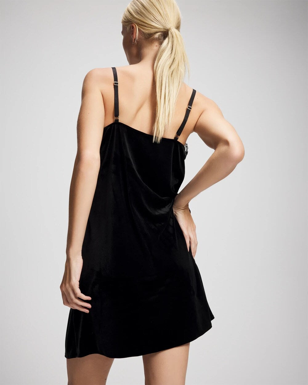 Soma Velvet Lace Trim Chemise