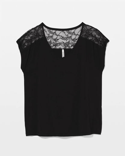 Soma Short Sleeve Lace Pajama Tee