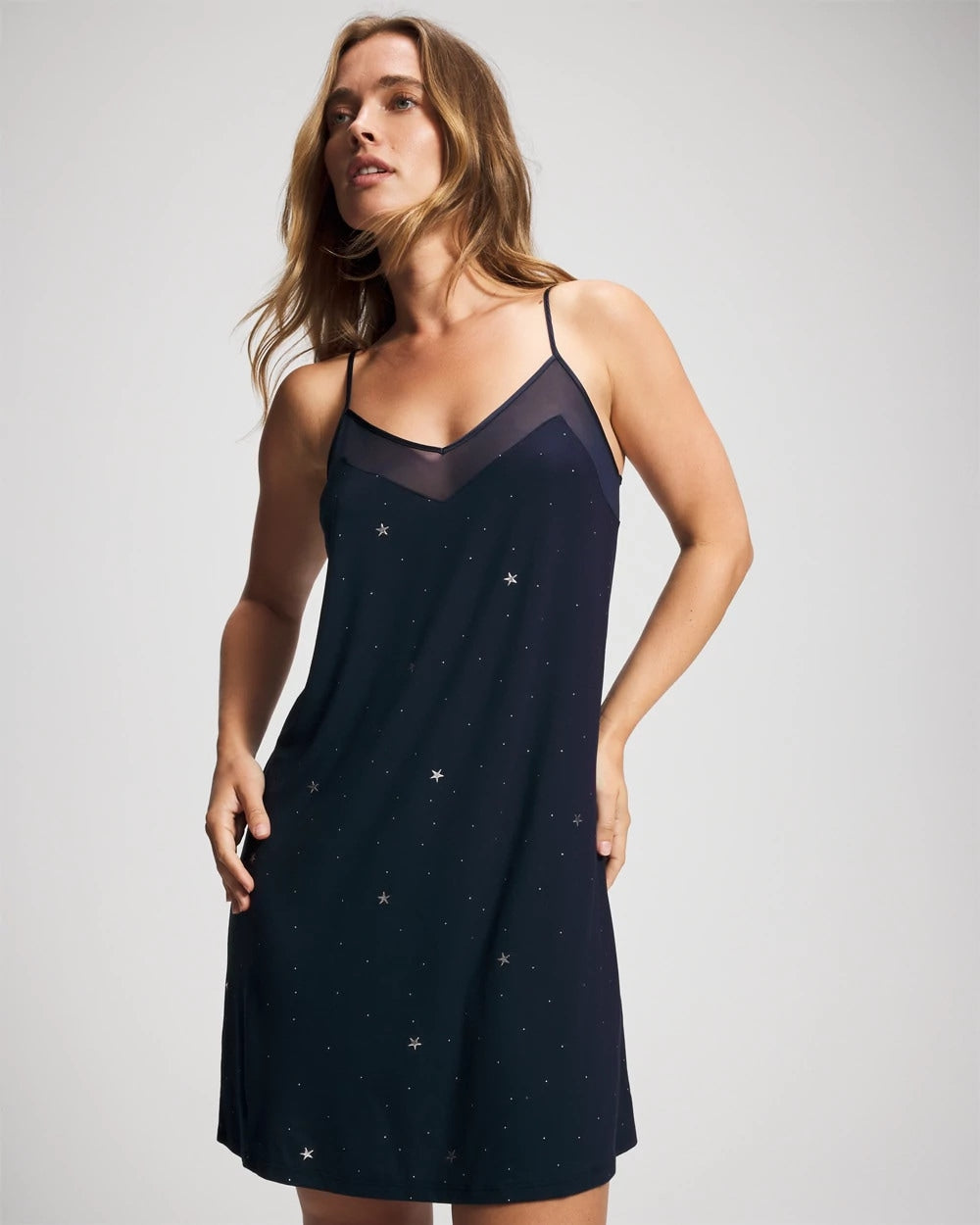 Soma Mesh Trim Chemise