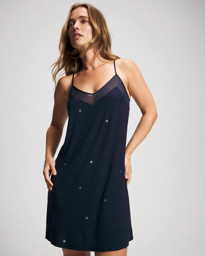 Soma Mesh Trim Chemise