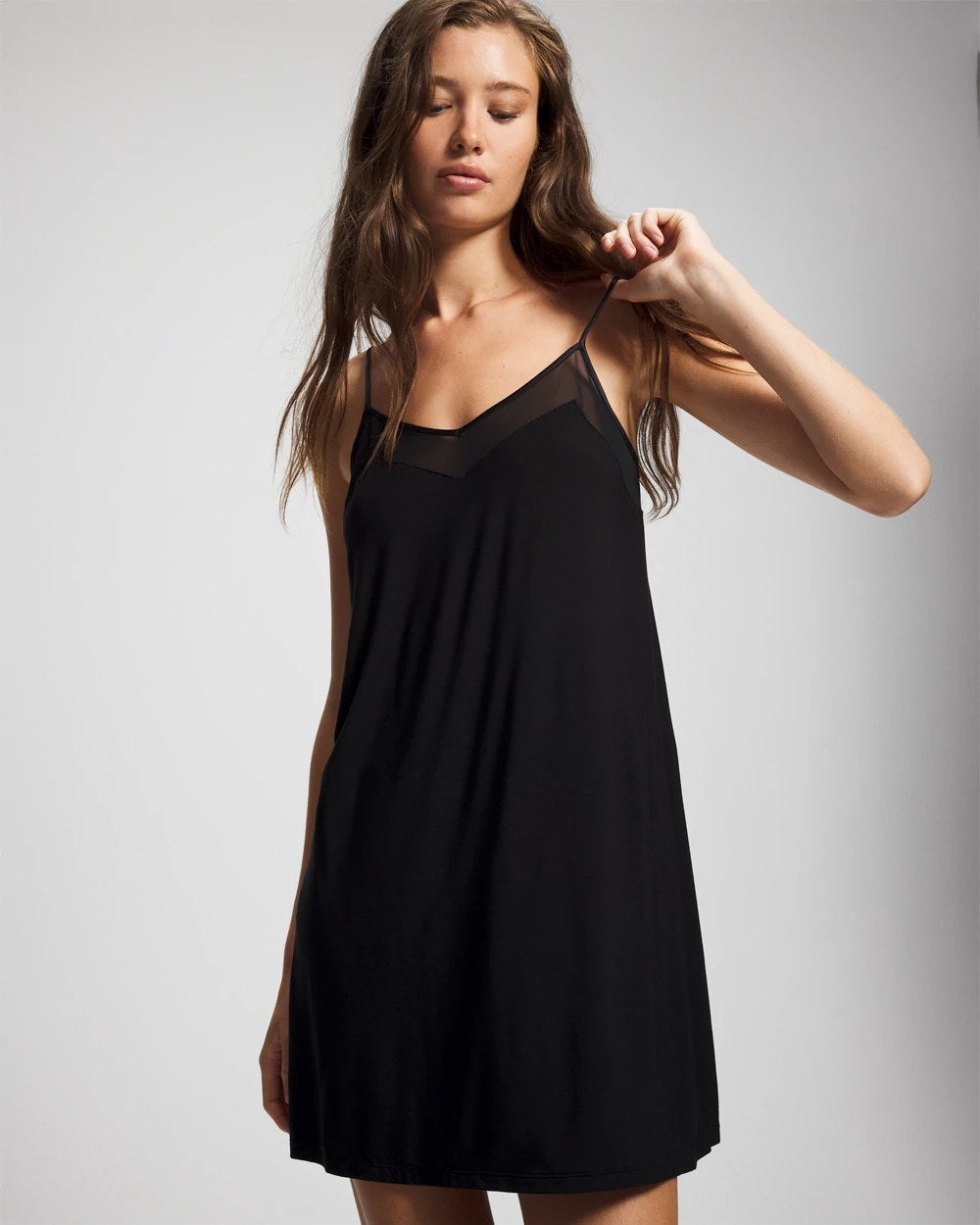 Soma Mesh Trim Chemise
