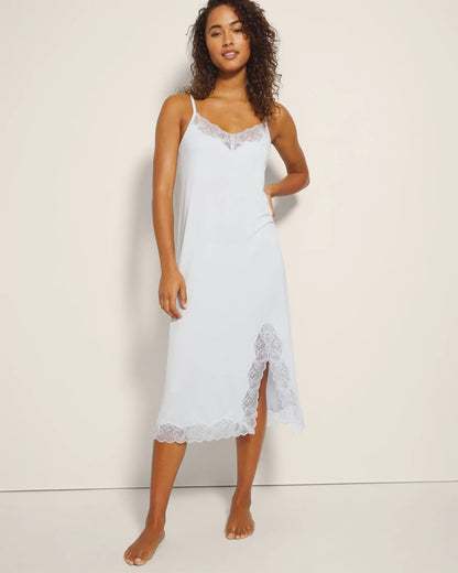Soma Lace-Trim Midi Gown