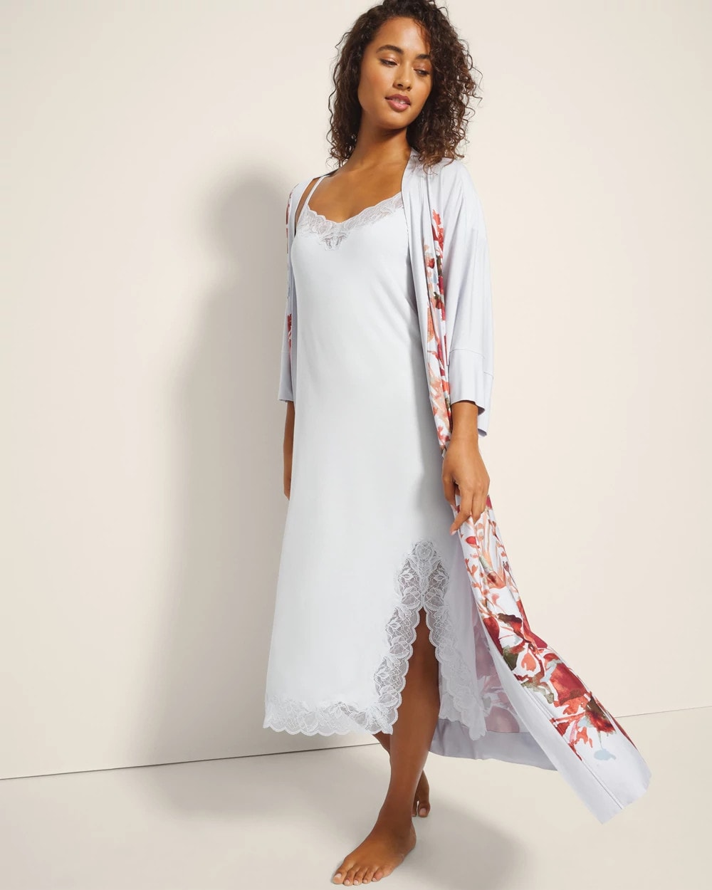 Soma Lace-Trim Midi Gown