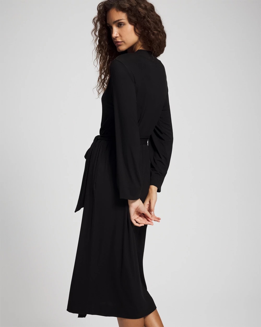 Soma Long Robe with Lace
