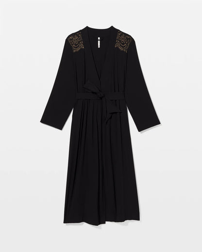 Soma Long Robe with Lace