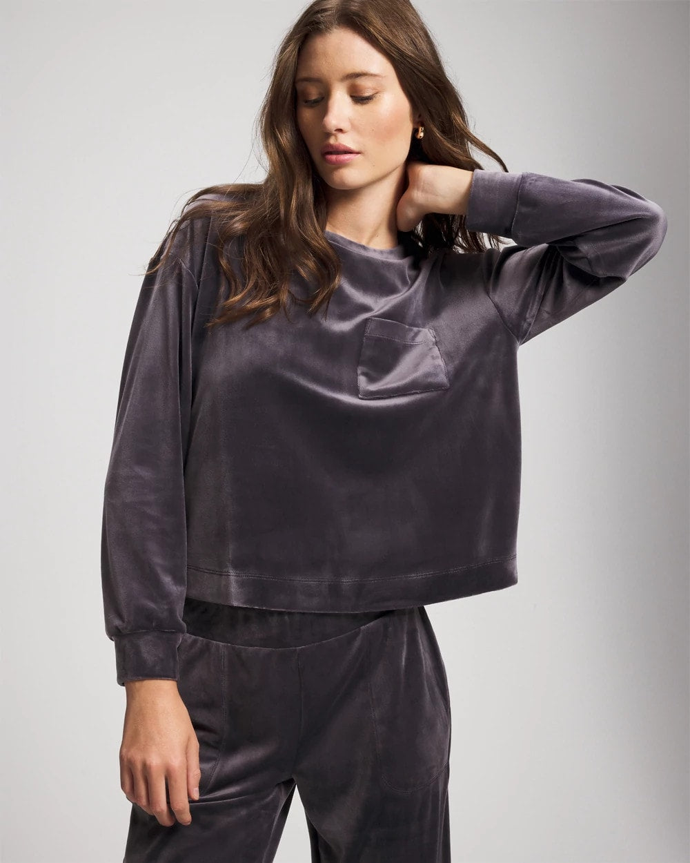Soma Velour Crewneck Sweatshirt