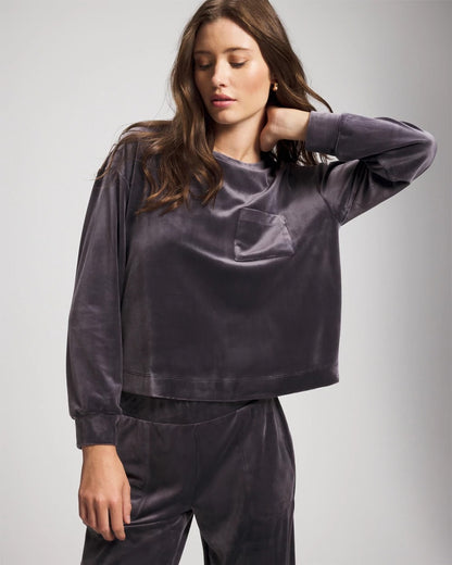 Soma Velour Crewneck Sweatshirt