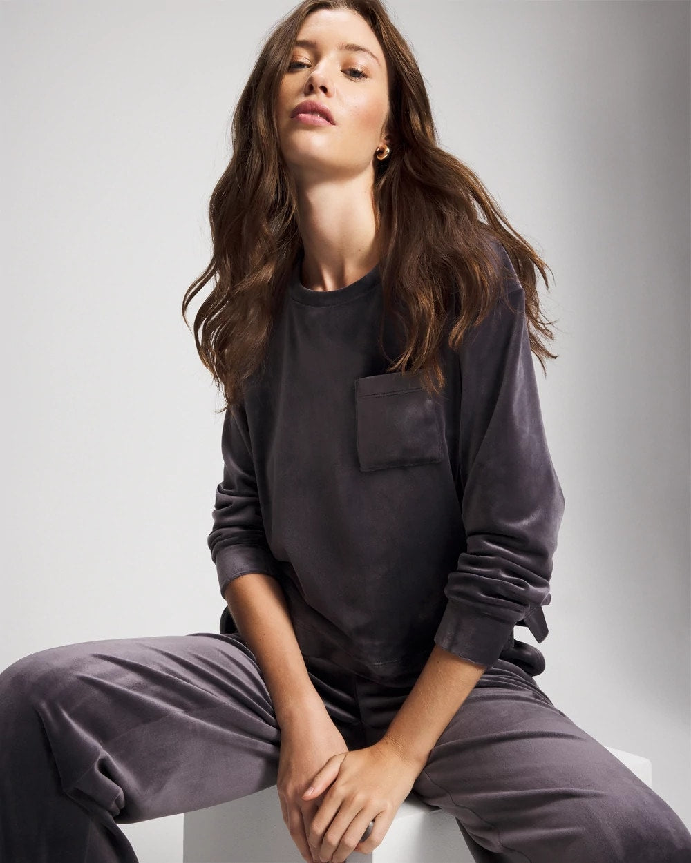 Soma Velour Crewneck Sweatshirt