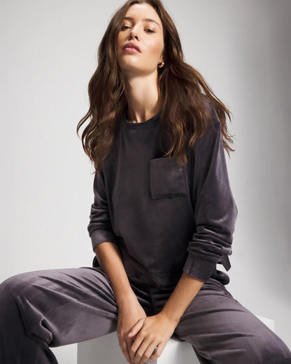 Soma Velour Crewneck Sweatshirt