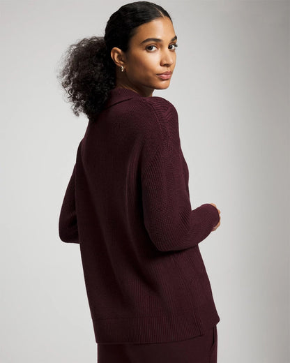 Soma Premier Knit Cable Knit Collared Sweater