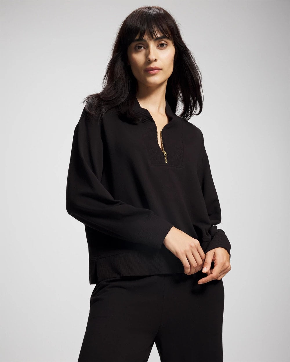 Soma Ultrasoft Fleece Quarter Zip Sweatshirt