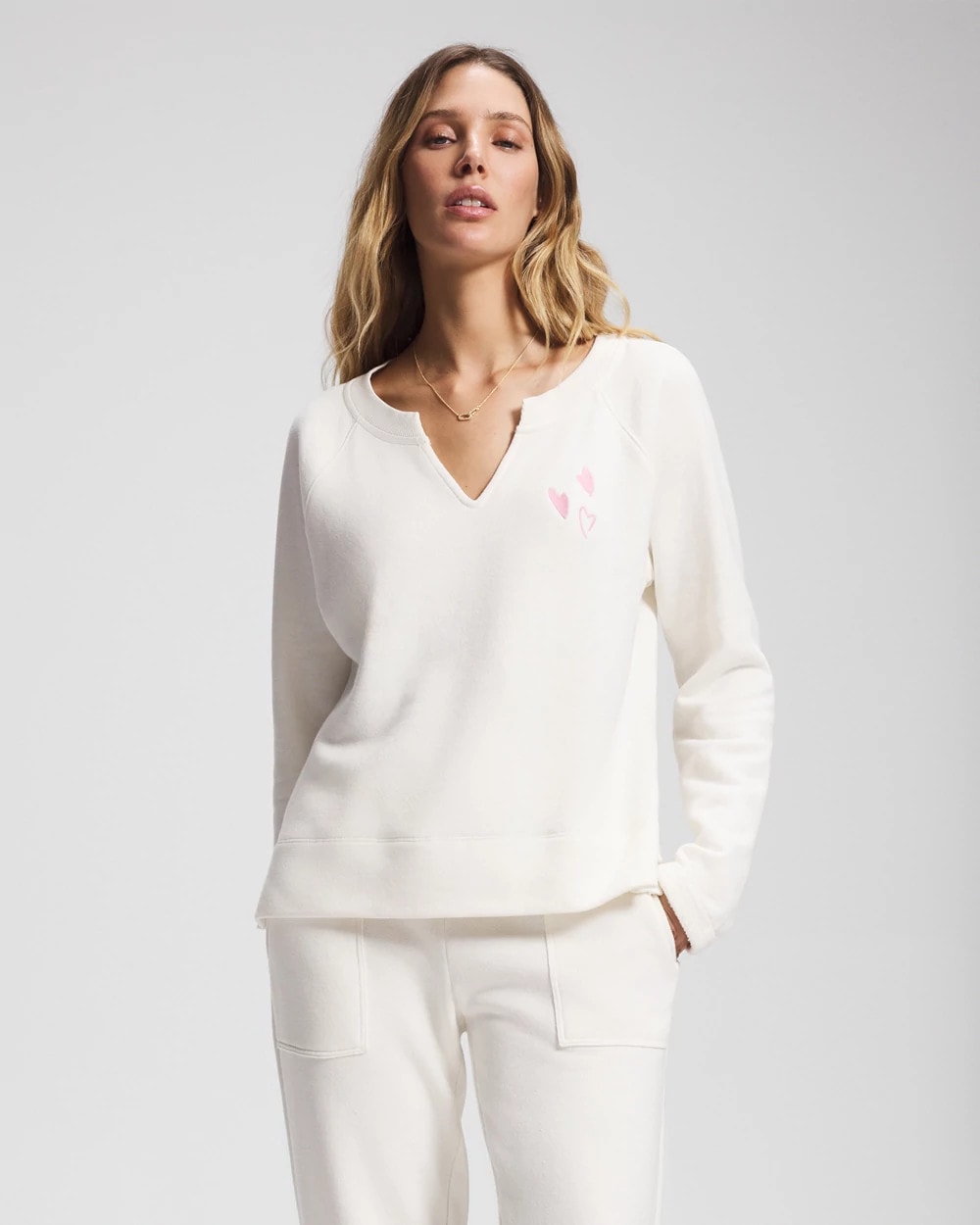 Soma Essential Terry V-Neck Sweatshirt