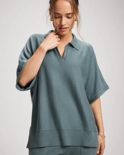 Soma Premier Knit Sweater Collared Top