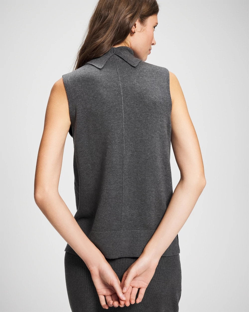 Soma Premier Knit Sweater Turtleneck Sleeveless Top