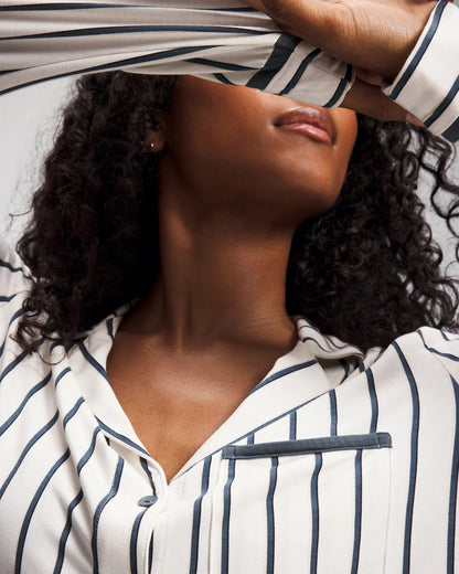 Soma Long-Sleeve Notch Collar Pajama Top