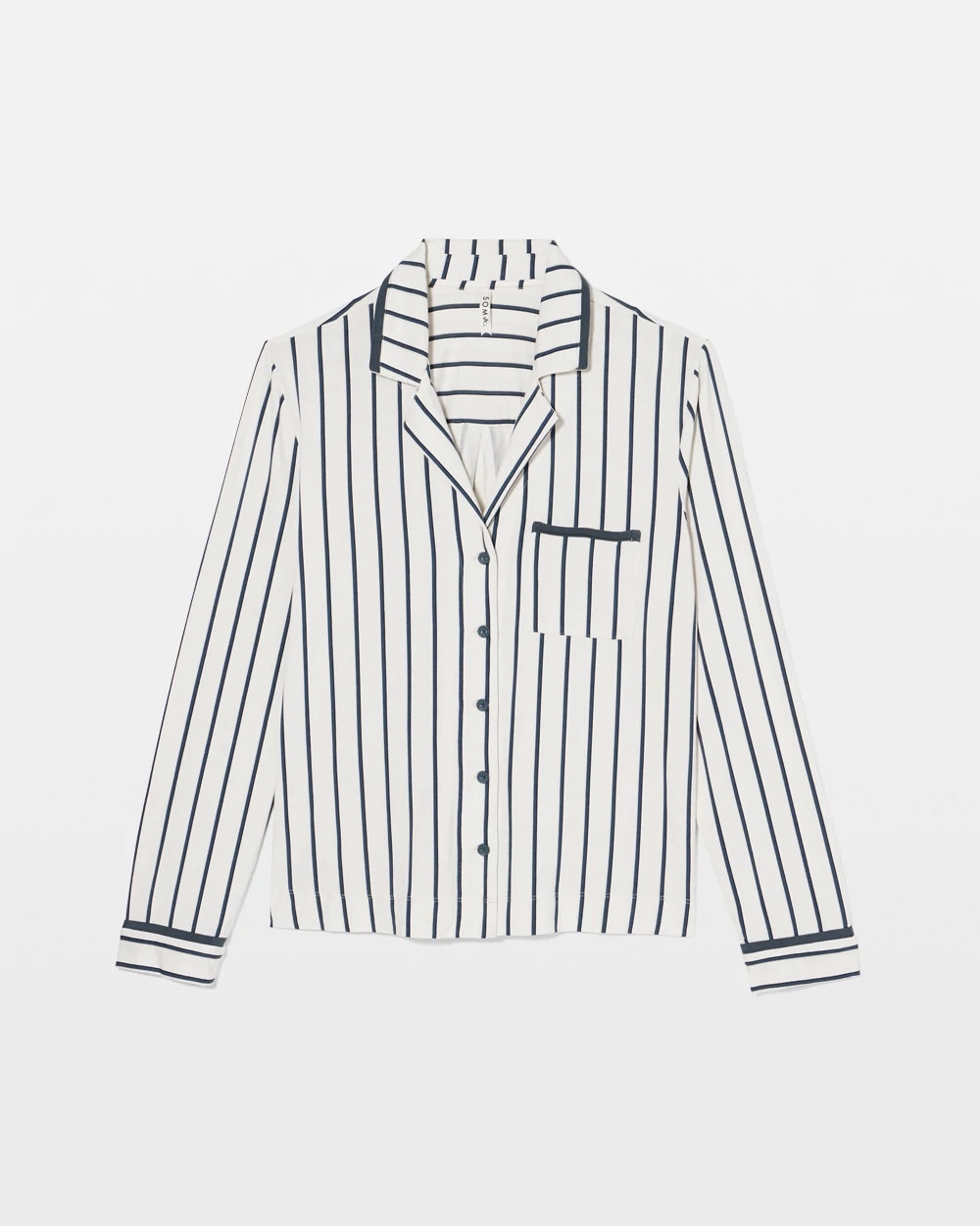Soma Long-Sleeve Notch Collar Pajama Top