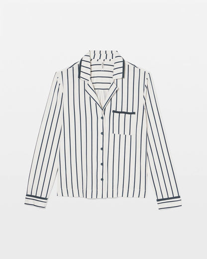 Soma Long-Sleeve Notch Collar Pajama Top