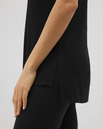 Soma Rib Knit V-Neck Tee