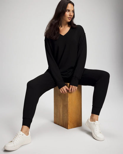 Soma Ultrasoft Fleece V-Neck Sweatshirt