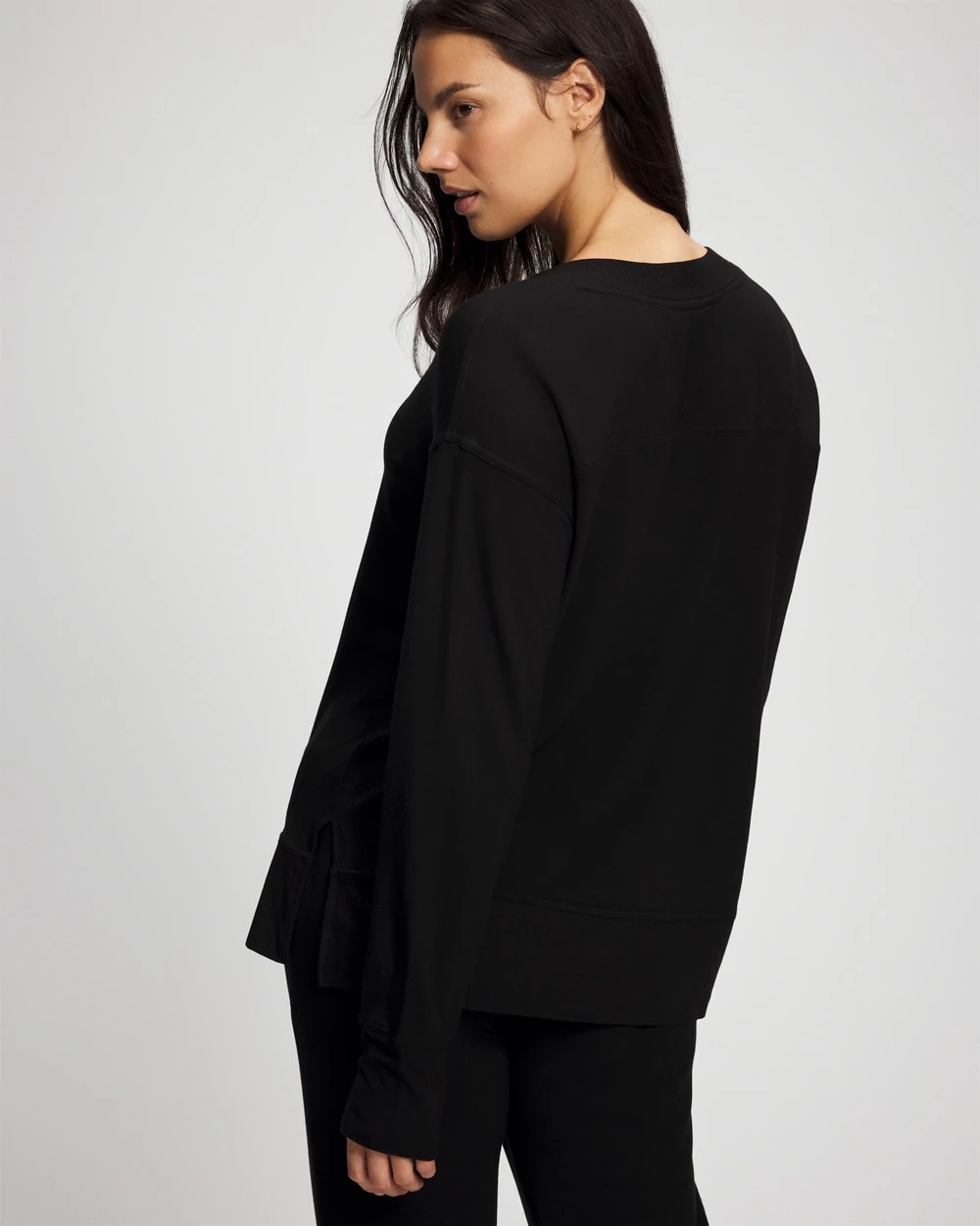 Soma Ultrasoft Fleece V-Neck Sweatshirt