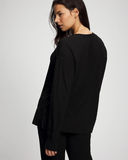 Soma Ultrasoft Fleece V-Neck Sweatshirt