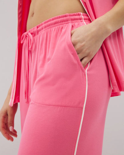 Soma Solid Piped Crop Pajama Pant