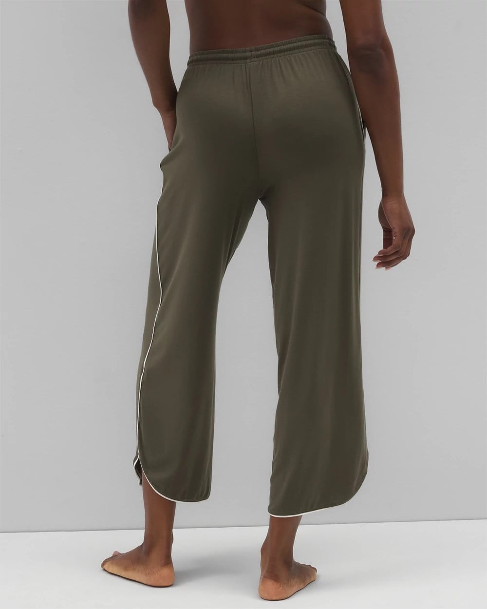 Soma Solid Piped Crop Pajama Pant