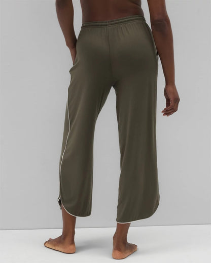 Soma Solid Piped Crop Pajama Pant