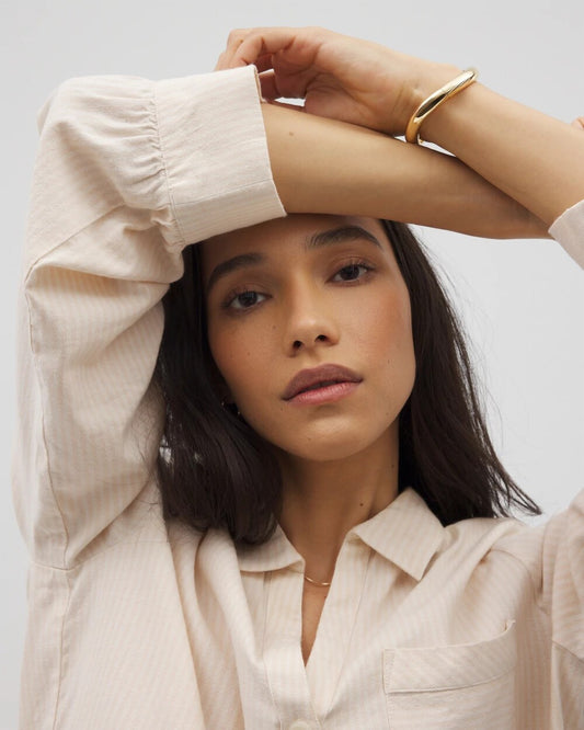 Soma Beach Cotton Long Sleeve Button-Up